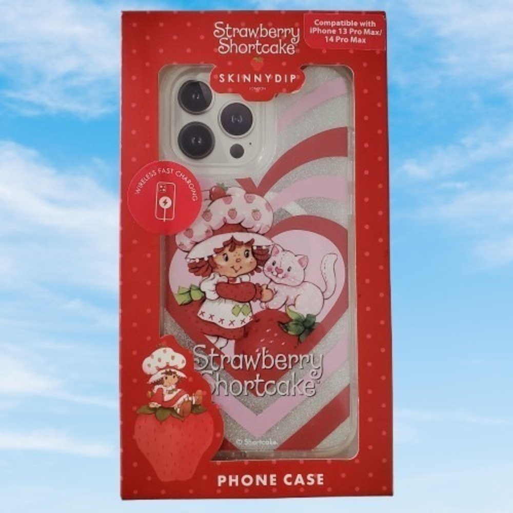 NEW Strawberry Shortcake & Cat Custard IPhone 13 Pro Max & 14 Pro Max Phone Case